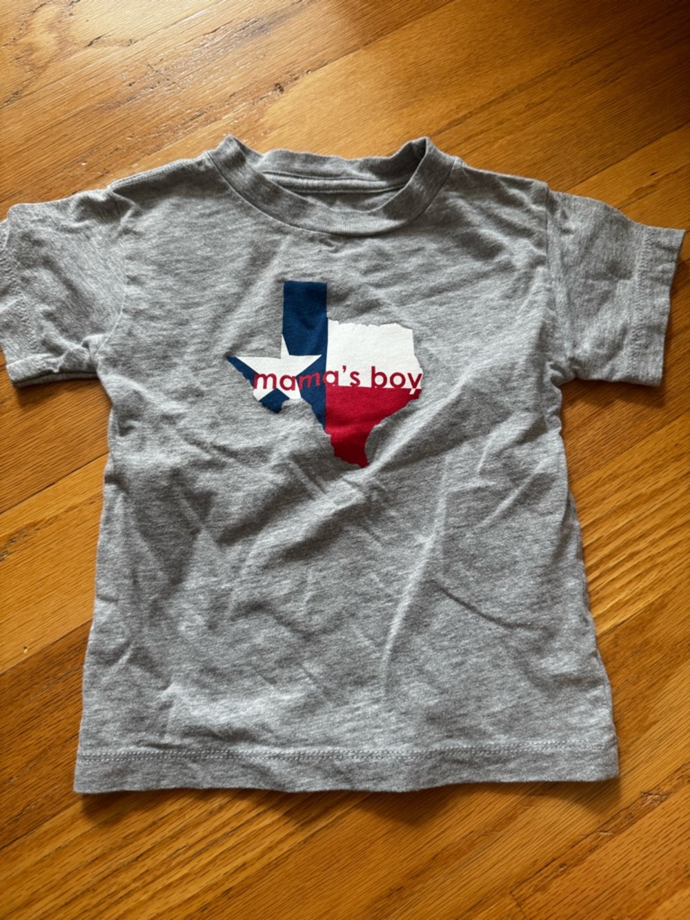 Mama's Boy Texas Flag Graphic Tee - Gray